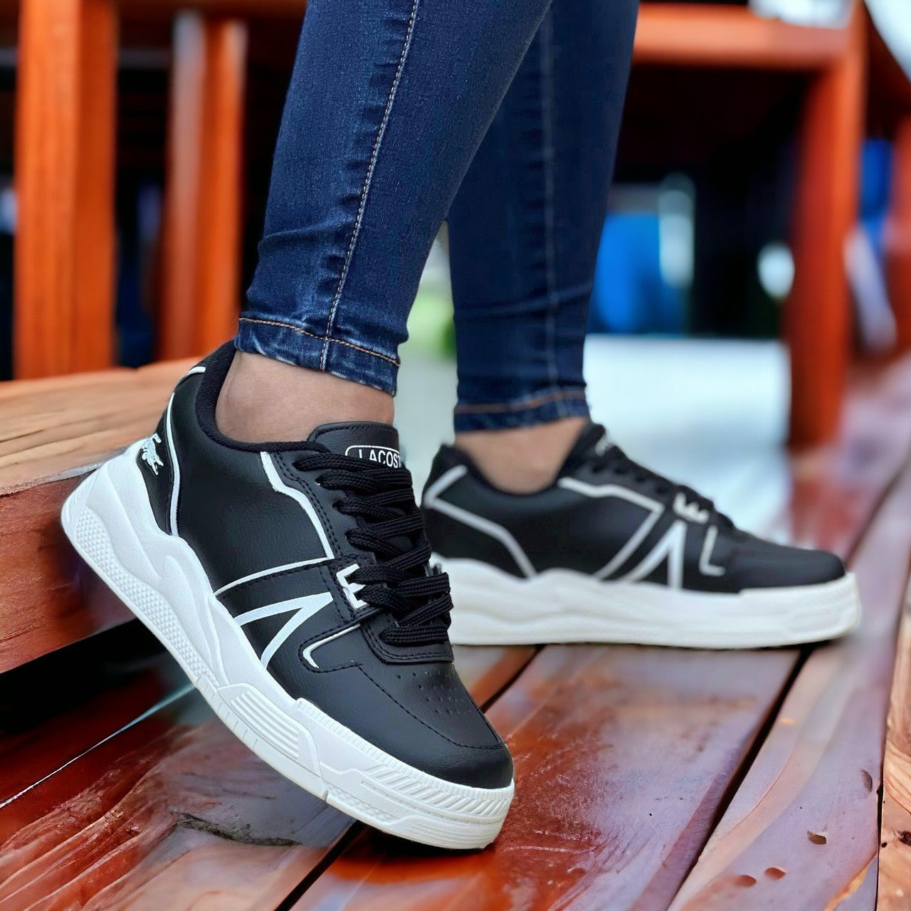 Combo: Tenis + Bolso Deportivo Lacoste Dama