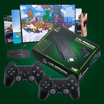 GAME STICK 🎮 CONSOLA DE VIDEOJUEGOS INALÁMBRICA 4K🕹️+10.000 Juegos