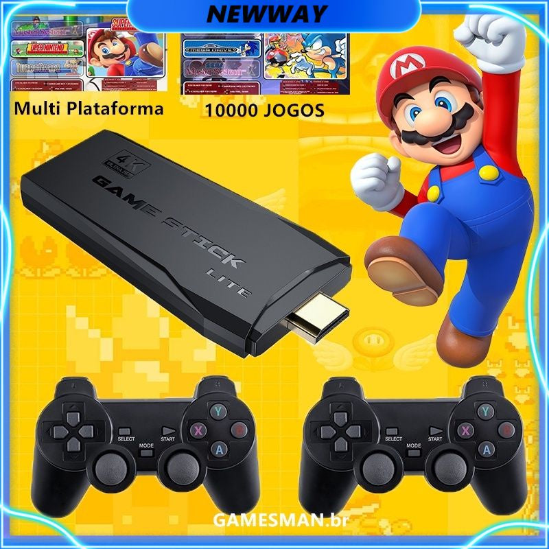 GAME STICK 🎮 CONSOLA DE VIDEOJUEGOS INALÁMBRICA 4K🕹️+10.000 Juegos