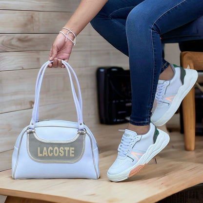 Combo: Tenis + Bolso Deportivo Lacoste Dama
