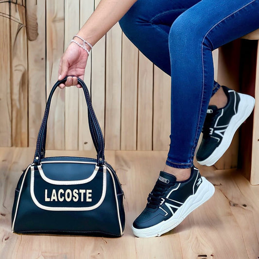 Combo: Tenis + Bolso Deportivo Lacoste Dama
