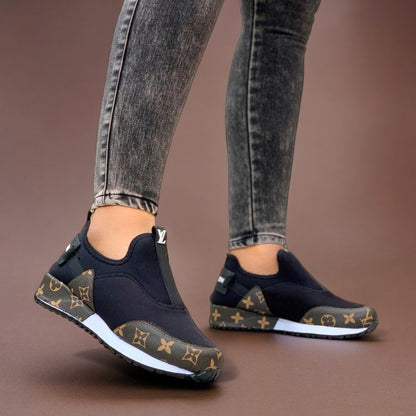 Combo: Tenis + Bolso Morral Slipon LV Dama