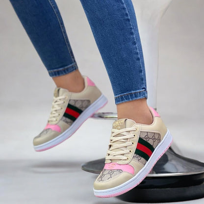 Combo: Tenis + Bolso Bolichero Gucci Estampado Dama