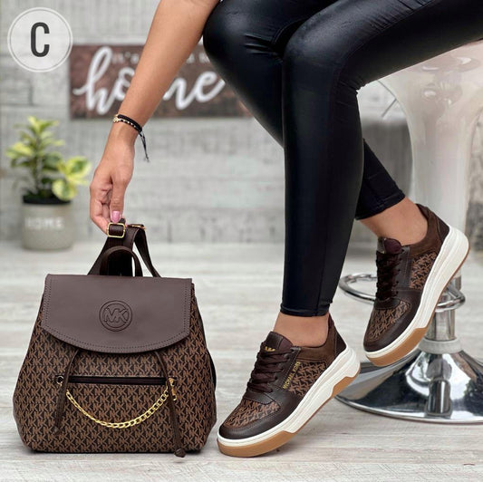 Combo: Tenis + Bolso Morral MK Dama