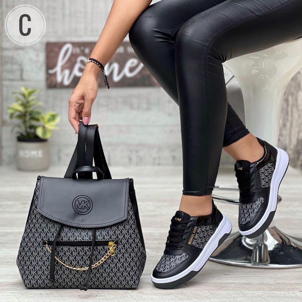 Combo: Tenis + Bolso Morral MK Dama
