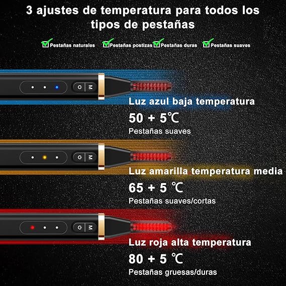 ENCRESPADOR Y RIZADOR DE PESTAÑAS ELÉCTRICO | USB RECARGABLE