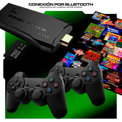 GAME STICK 🎮 CONSOLA DE VIDEOJUEGOS INALÁMBRICA 4K🕹️+10.000 Juegos